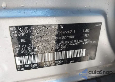 2022 Toyota Rav4 Hybrid Xle Premium from USA, damaged, VIN JTMB6RFV9ND052077